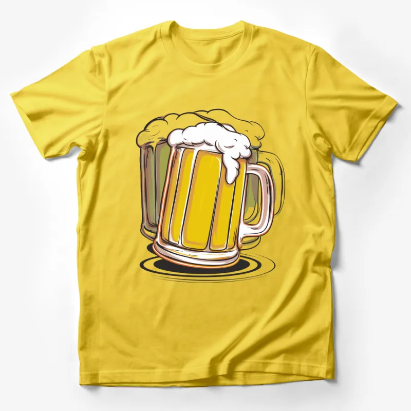 Beer Mug Graphic T-Shirt, Funny Drinking Shirt, Casual Beer Lover Tee, Unisex Craft Beer Lover Gift, Pub Crawl Party Apparel Male T-Shirt