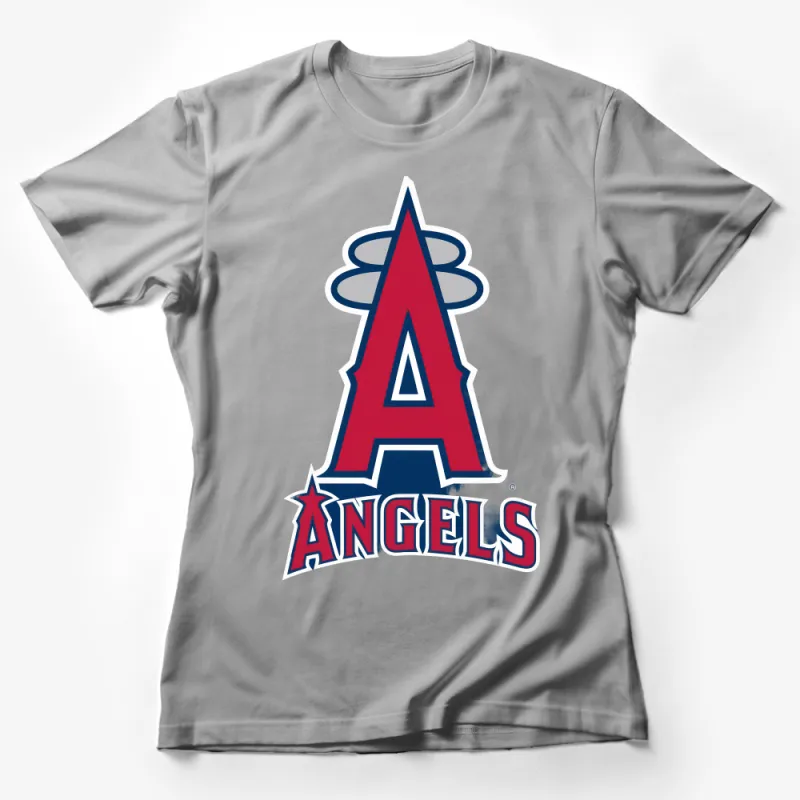 Unisex Angels Graphic Tee, Casual Sports Fan T-Shirt, Red and Blue Team Logo, Soft Cotton Shirt, Summer Wear, Game Day Apparel Female T-Shirt