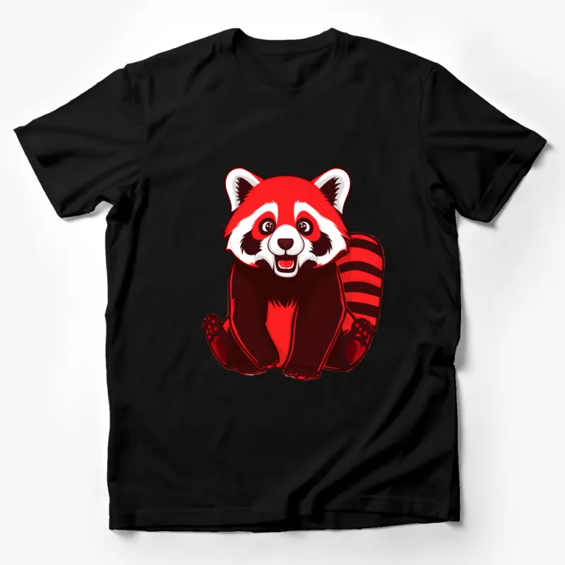 Cute Red Panda Graphic T-Shirt | Adorable Animal Illustration | Unisex Casual Tee | Gift for Nature Lovers | Comfort Wear Male T-Shirt