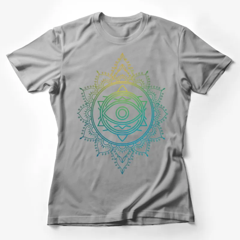 Bohemian Mandala T-Shirt, Unisex Spiritual Tee, Yoga Top, Colorful Chakra Design, Mindfulness Gift, Casual Wear, Festival Clothing Female T-Shirt