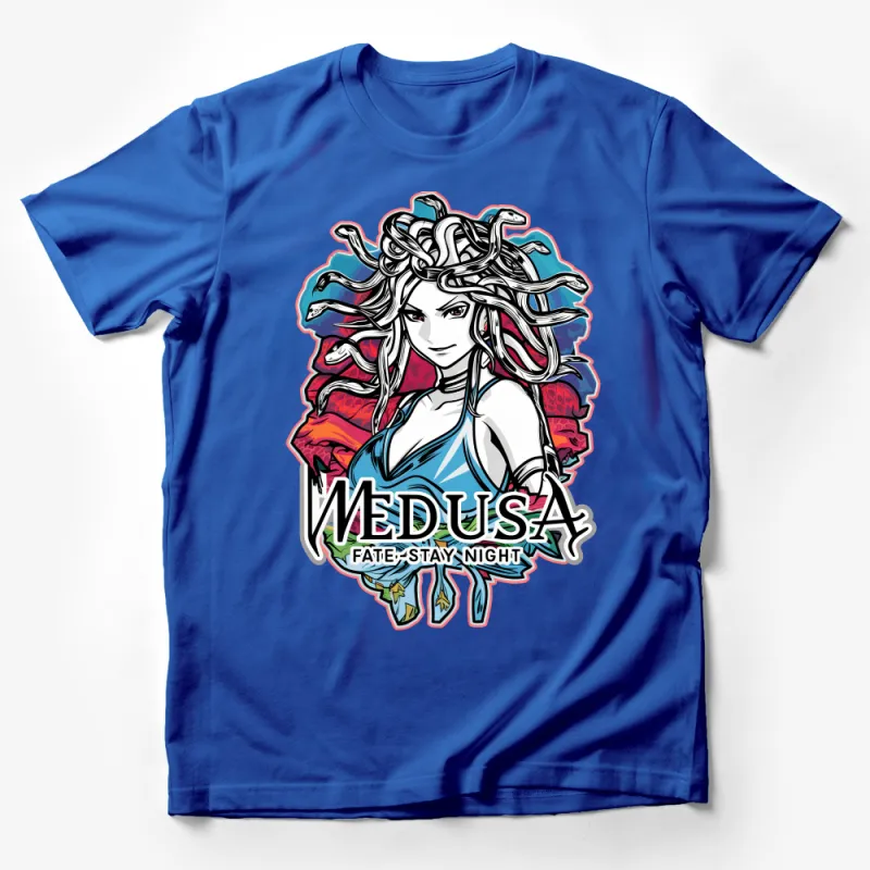 Medusa Anime T-Shirt, Fate Stay Night Inspired Graphic Tee, Mythical Snake Hair Character Shirt, Unique Manga Art Clothing, Unisex Tee Male T-Shirt