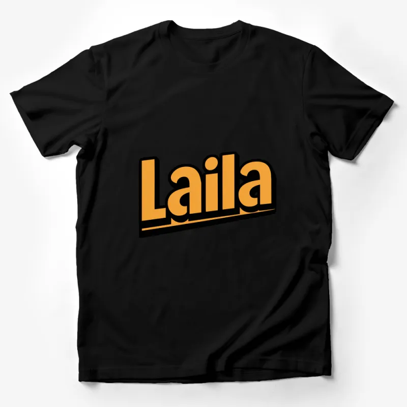 Custom Laila Name T-Shirt, Bold Typographic Tee, Personalized Gift, Unisex Shirt for all Occasions Male T-Shirt