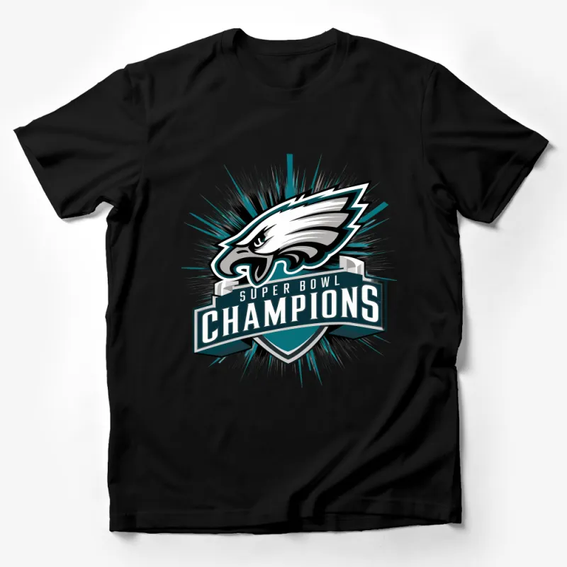 Champion Eagle Team T-Shirt, Victory Celebration Sports Fan Tee, Super Bowl Winners Graphic Shirt, Unisex Adult Clothing Male T-Shirt