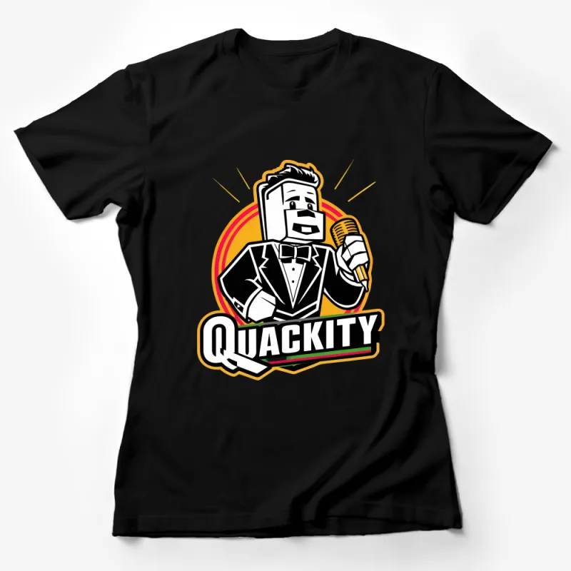 Vintage Inspired Quackity Duck Cartoon T-Shirt, Retro Style Graphic Tee, Unisex Casual Shirt for Fans Female T-Shirt