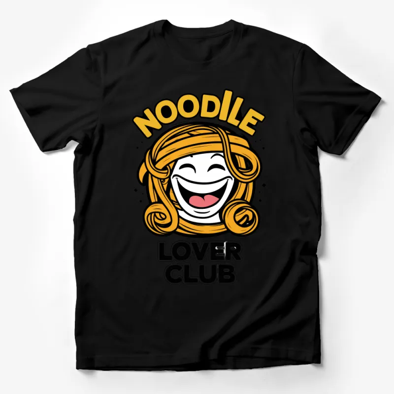 Funny Noodle Lover Club T-Shirt, Quirky Pasta Enthusiast Tee, Foodie Graphic Shirt, Comfortable Cotton Unisex Apparel Male T-Shirt