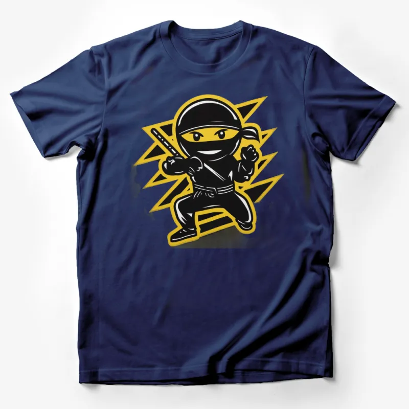 Kids Ninja T-Shirt, Cartoon Ninja Warrior Tee, Cool Martial Arts Shirt, Bold Graphic Top for Boys and Girls Male T-Shirt