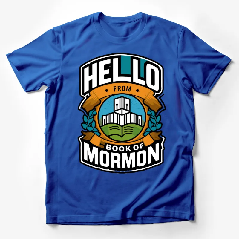 Hello From Book of Mormon Vintage Style Tee, Retro Graphic T-Shirt, Unisex Casual Shirt, Cool Religious Theme Top Male T-Shirt