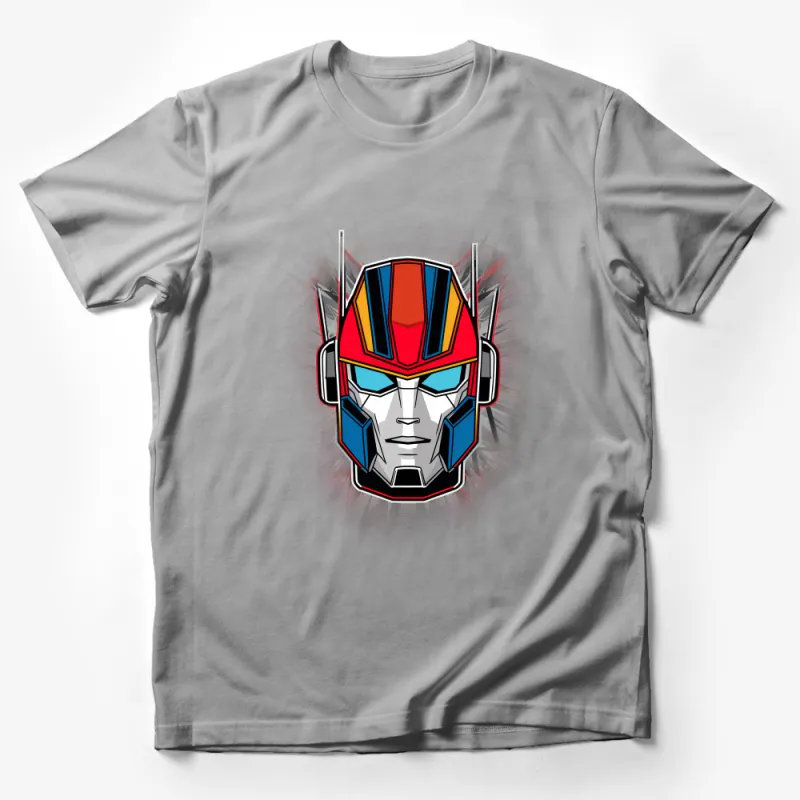 Retro Robot Face T-Shirt, Cool Vintage Sci-Fi Tee, Unisex Graphic Shirt, Casual Geeky Fashion Top, Gift for Nerds Male T-Shirt