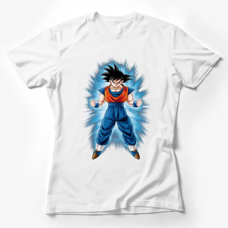 Anime Warrior Power Pose Graphic Tee, Unisex Manga Character T-Shirt, Casual Cool Fanwear, Gift for Anime Lovers Female T-Shirt