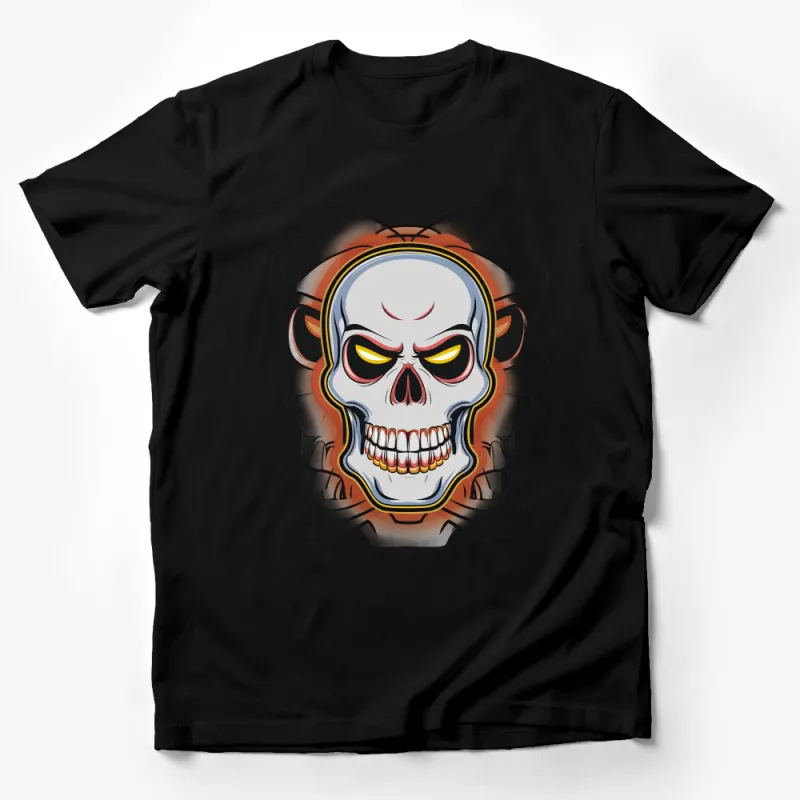 Colorful Skull T-Shirt, Unique Graphic Tee, Bold Statement Shirt, Street Style Fashion, Unisex Tee Male T-Shirt