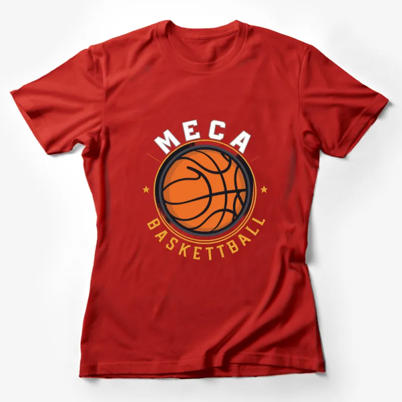 Vintage Basketball Graphic T-Shirt, Retro MECA Sports Tee, Casual Streetwear, Urban Athletic Top, Unisex Fashion, Gift for Hoops Fans Female T-Shirt