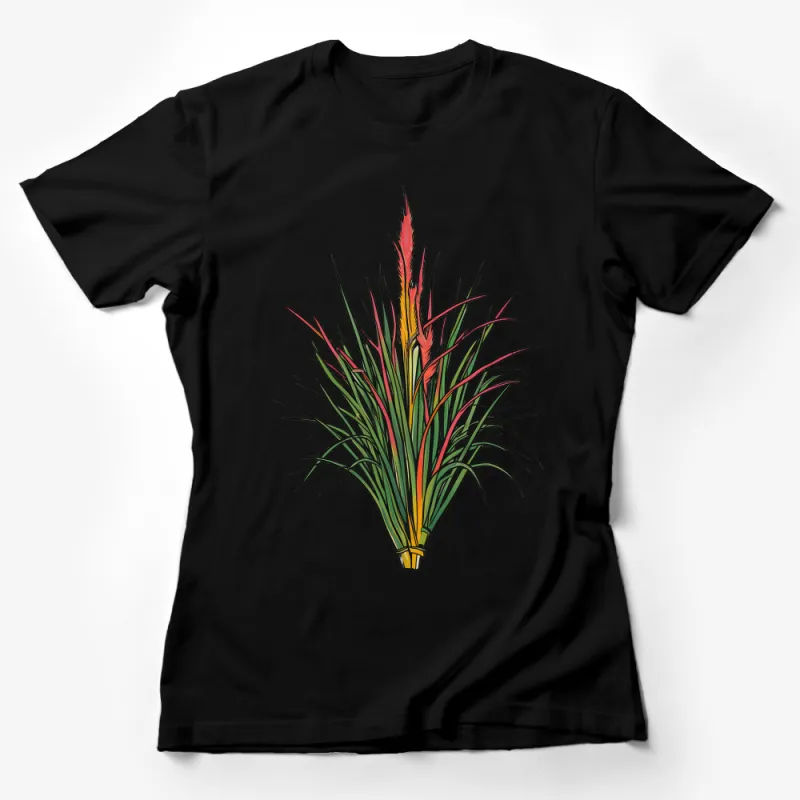 Tropical Plant Graphic T-Shirt, Colorful Nature Illustration Tees, Unisex Botanical Shirt, Casual Summer Clothing, Gift for Plant Lovers Female T-Shirt