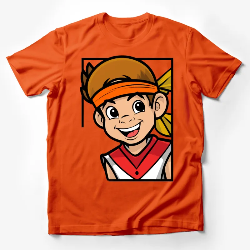 Kids Cartoon Character T-Shirt, Bright Eye Catching Graphic Tee, Unisex Children's Apparel, Fun Gift Idea Male T-Shirt