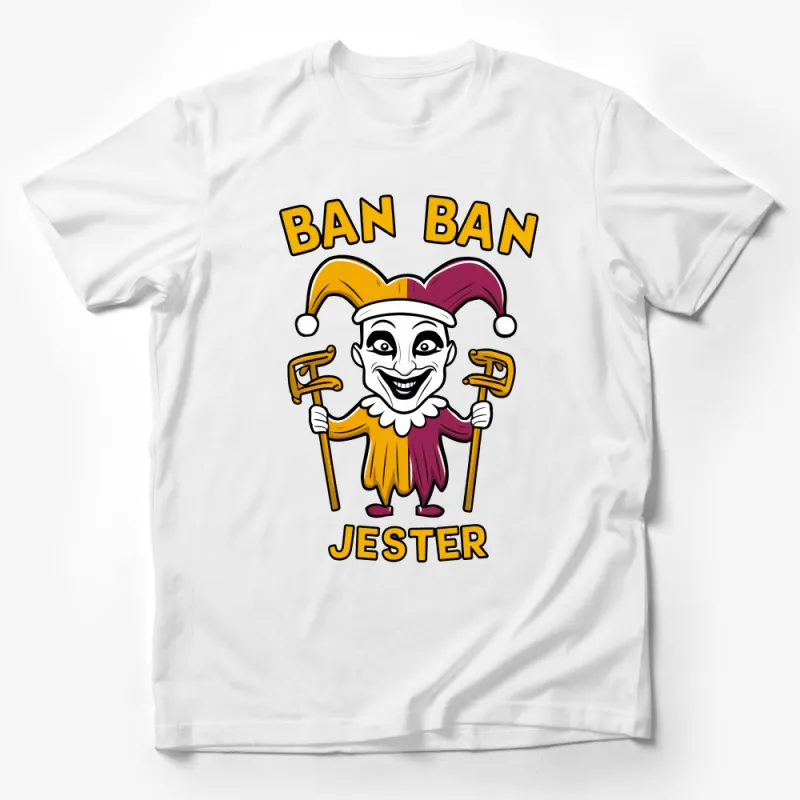 Jester T-Shirt, Funny Court Jester Tee, Whimsical Clown Shirt, Unisex Comedy Top, Joker Costume Shirt, Colorful Ban Ban Graphic Tee Male T-Shirt