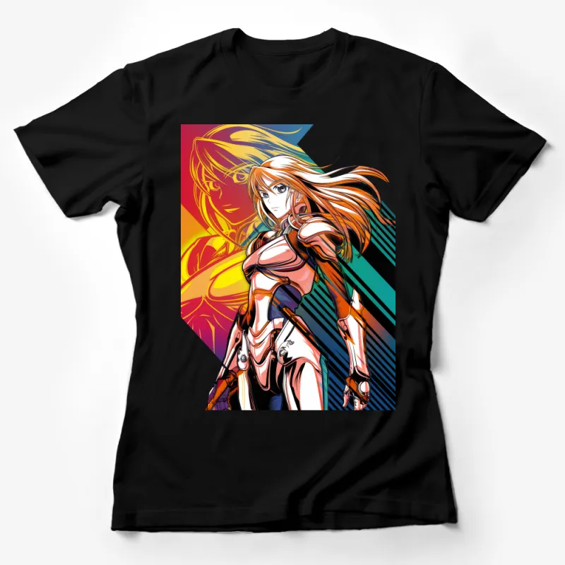 Anime Inspired Graphic Tee, Vibrant Colors, Female Character, Bold Design, Stylish T-Shirt for Casual Wear Female T-Shirt