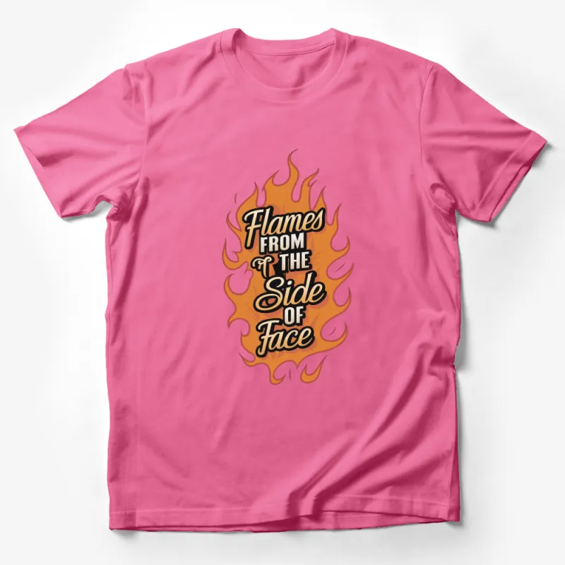 Unique Flame Design T-Shirt, Flames from the Side of Face Quote Shirt, Unisex Graphic Tee, Gift for Movie Fans Male T-Shirt