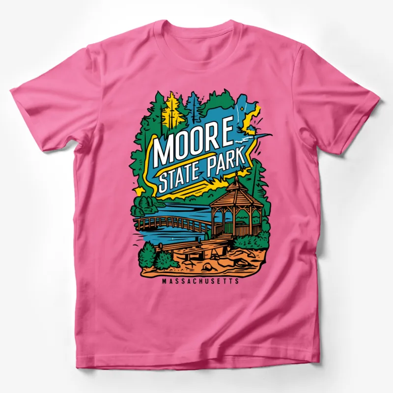 Moore State Park Massachusetts Graphic Tee, Nature Inspired T-Shirt, Unisex Outdoor Adventure Shirt Male T-Shirt