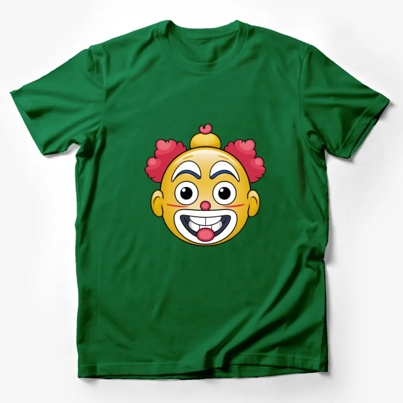 Funny Clown Face T-Shirt, Unisex Cotton Tee, Cartoon Character Shirt, Gift for Comedy Lovers, Circus Theme Party Apparel Male T-Shirt