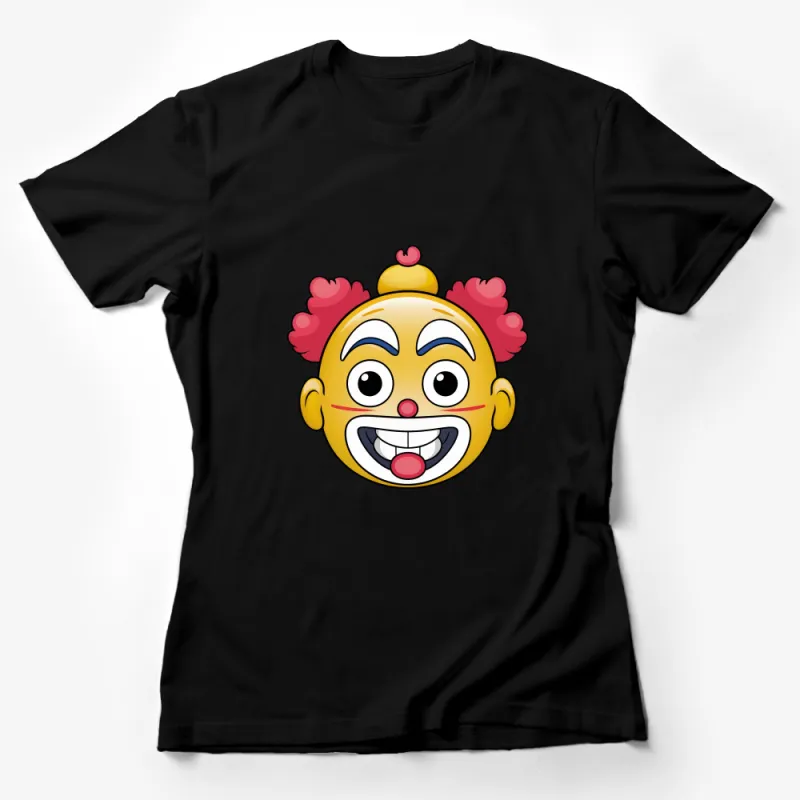 Funny Clown Face T-Shirt, Unisex Cotton Tee, Cartoon Character Shirt, Gift for Comedy Lovers, Circus Theme Party Apparel Female T-Shirt