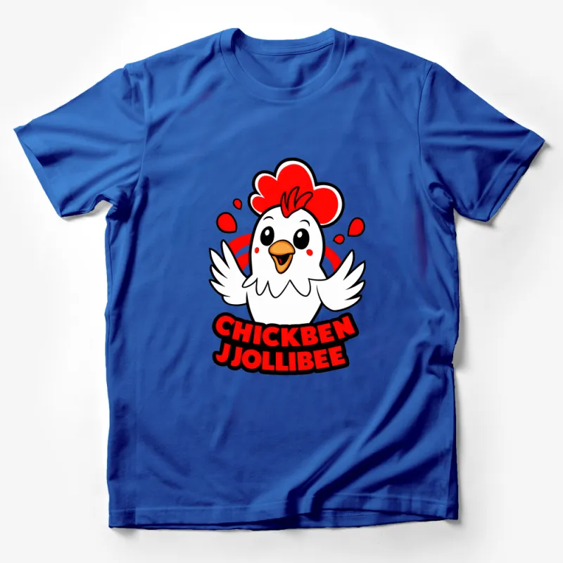 Fun Cartoon Chicken T-Shirt, Cute Poultry Fan Tee, Unisex Casual Shirt, Graphic Tee For Animal Lovers, Gift Idea Male T-Shirt