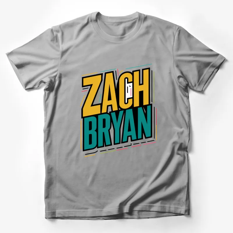 Zach Bryan Inspired Retro T-Shirt, Colorful Graphic Tee, Unisex Casual Shirt, Music Fan Apparel, Vintage Style Top, Gift for Music Lovers Male T-Shirt