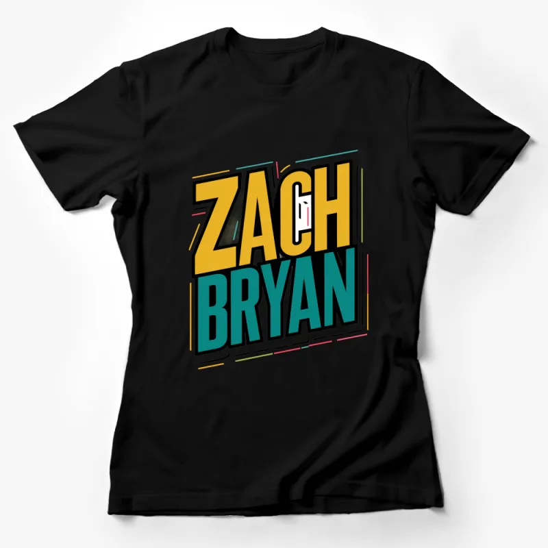 Zach Bryan Inspired Retro T-Shirt, Colorful Graphic Tee, Unisex Casual Shirt, Music Fan Apparel, Vintage Style Top, Gift for Music Lovers Female T-Shirt