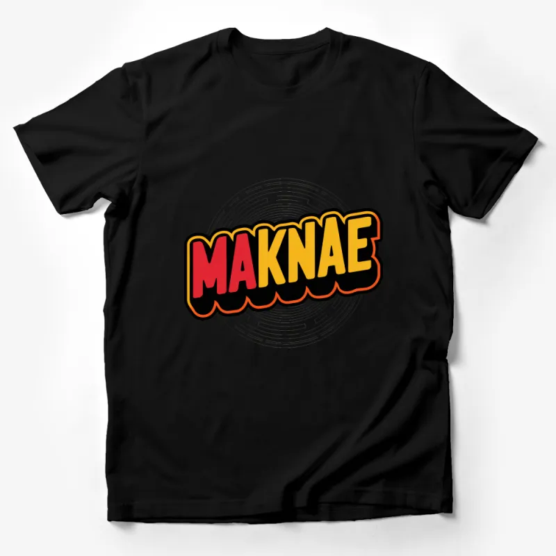 Retro Style MAKNAE T-Shirt, Vintage-Inspired Unisex Tee, Bold Text Casual Shirt, Streetwear Fashion Top, Hipster Urban Clothing Male T-Shirt