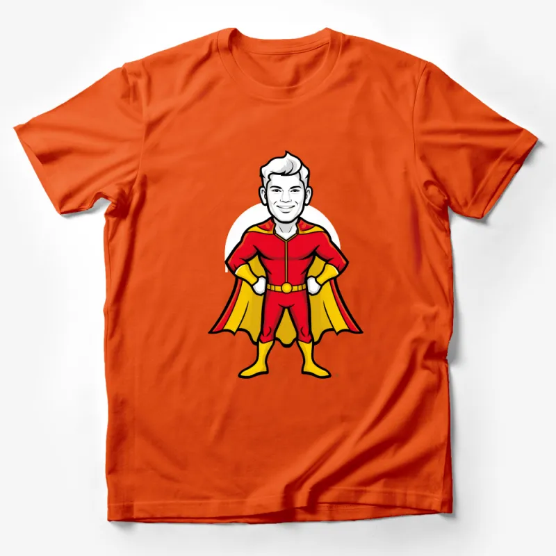 Custom Superhero Cartoon Character T-Shirt, Personalized Comic Style Tee, Unique Gift for Superhero Fans Male T-Shirt