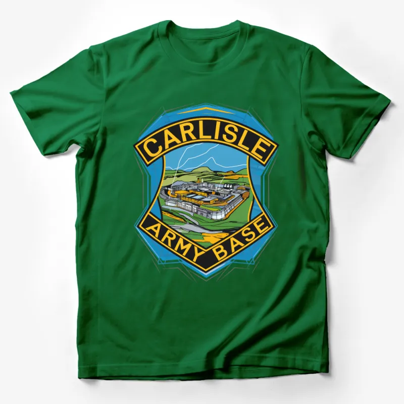 Carlisle Army Base Graphic Tee, Military Enthusiast T-Shirt, Patriotic Apparel Male T-Shirt