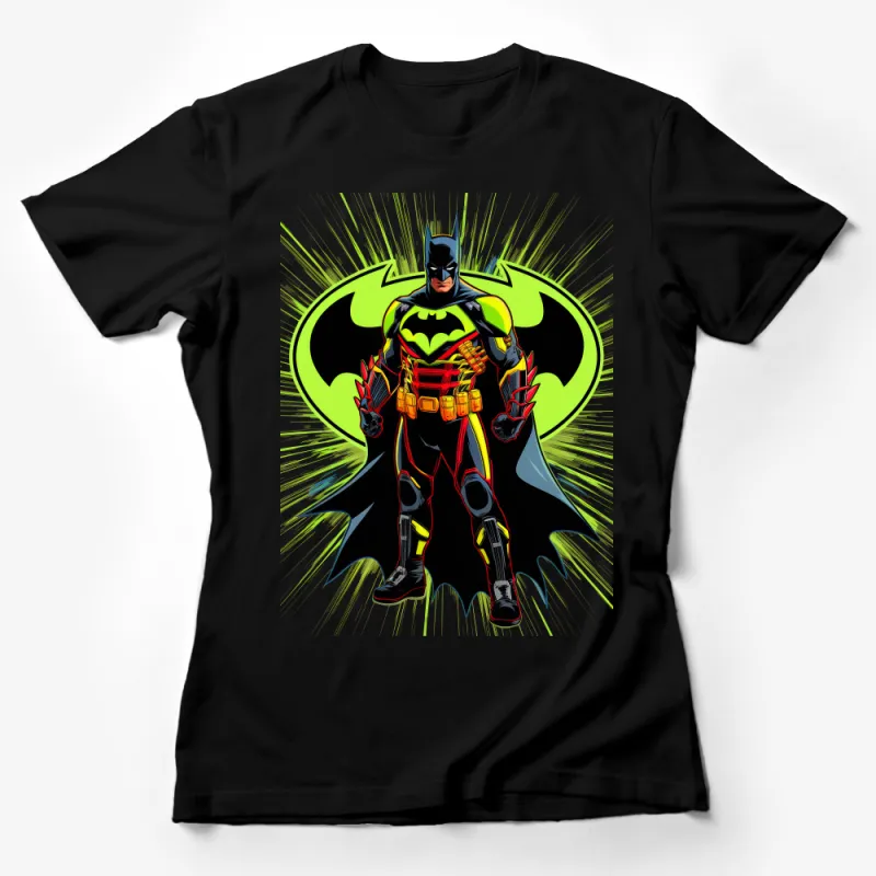 Dynamic Superhero Pose T-Shirt with Bold Graphics, Comfortable Cotton Tee for Fans Female T-Shirt