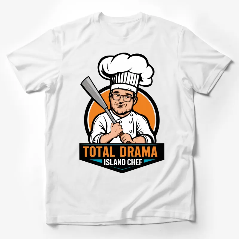 Total Drama Island Chef Cartoon Character Graphic T-Shirt, Culinary Kitchen Fashion Tee, Unisex Casual Shirt for Chefs and Cooks Male T-Shirt