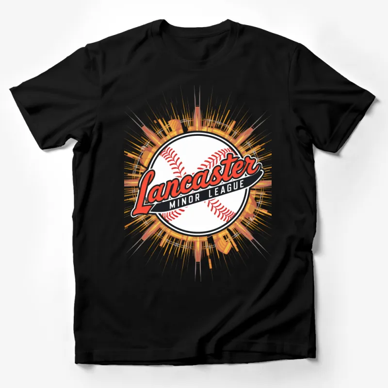 Lancaster Minor League Vintage Baseball Graphic T-Shirt, Unisex Sports Tee Male T-Shirt