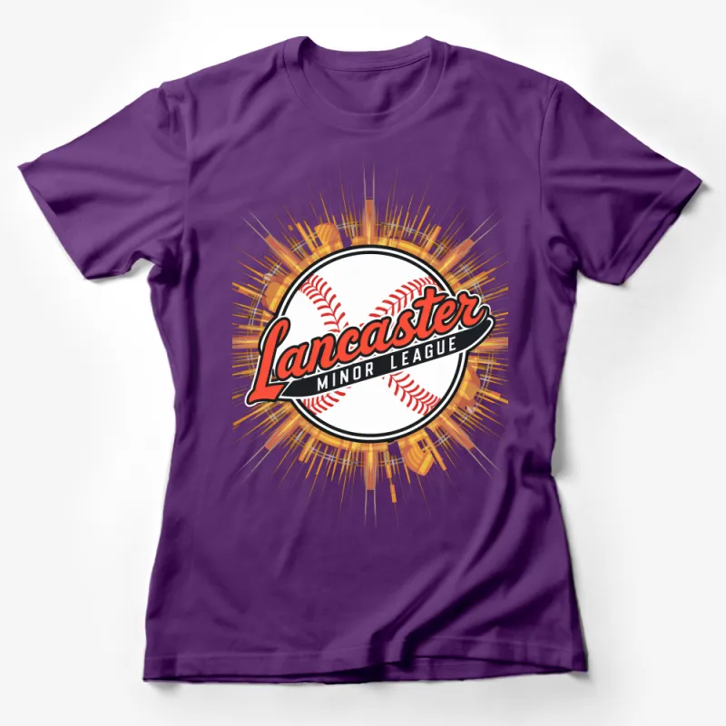 Lancaster Minor League Vintage Baseball Graphic T-Shirt, Unisex Sports Tee Female T-Shirt