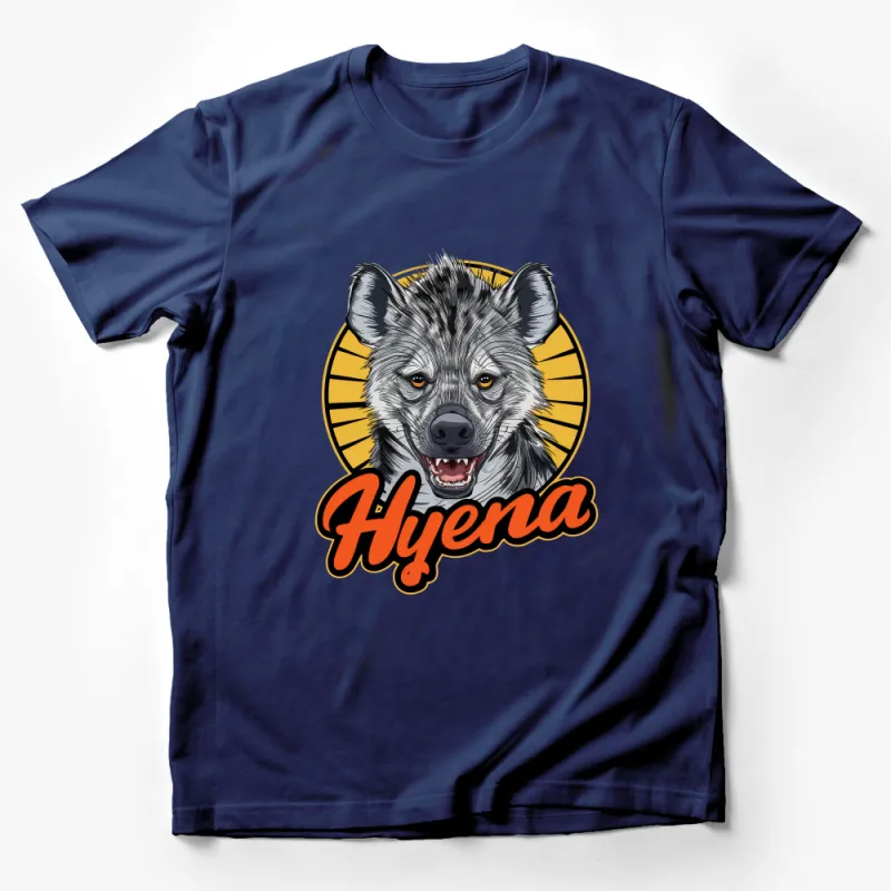 Unisex Hyena Graphic T-Shirt, Bold Animal Face Tee, Wild Animal Lover Shirt, Casual Streetwear Male T-Shirt