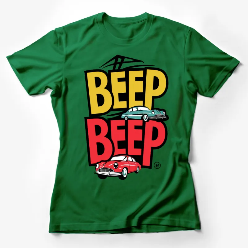 Vintage Car Beep Beep Graphic Tee, Classic Automobile Lover T-Shirt, Retro Vehicle Design, Casual Streetwear, Unique Gift for Car Enthusiasts Female T-Shirt