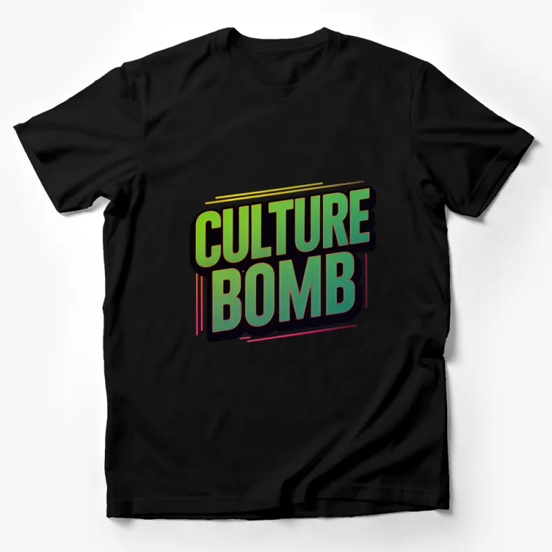 Unisex Culture Bomb Graphic Tee, Vibrant Streetwear Shirt, Casual Urban Fashion Top, Trendy Retro Design T-Shirt Male T-Shirt