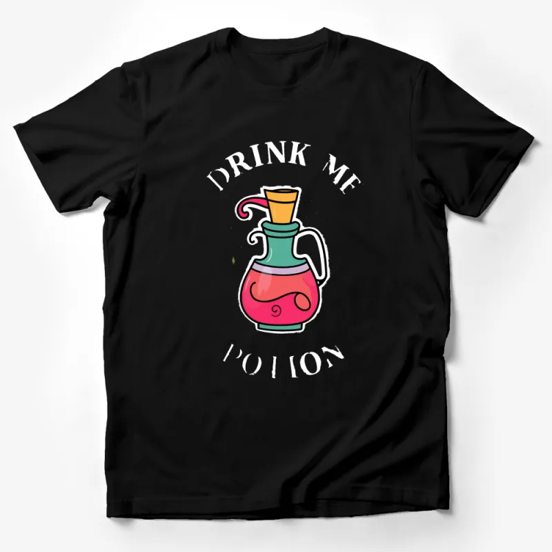 Cute Potion Bottle T-Shirt, Colorful Fantasy Graphic Tee, Whimsical Magic Potion Shirt for Fantasy Lovers Male T-Shirt