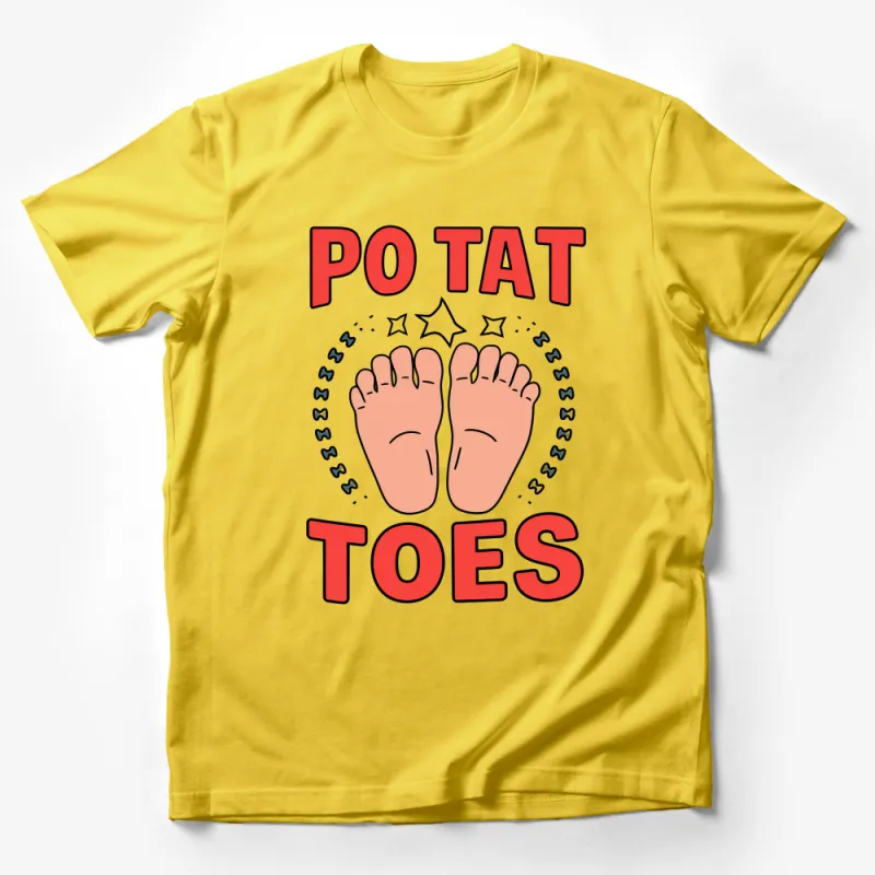 Funny Potato Lovers T-Shirt, Cute Po-Tat-Toes Pun Tee, Unisex Graphic Novelty Shirt, Food Humor Top, Gift for Veggie Fans Male T-Shirt