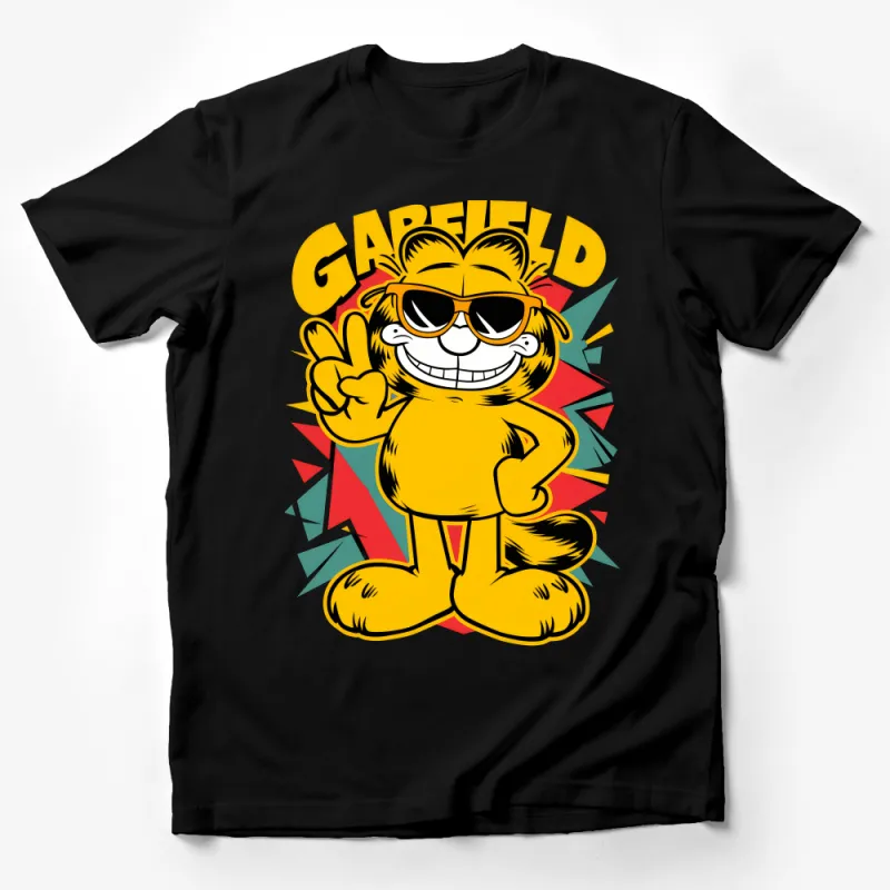 Vintage Cool Garfield T-Shirt, Funny Nostalgic Cartoon Cat Graphic Tee, Unisex Retro Style Shirt for All Ages Male T-Shirt