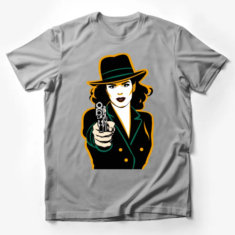 Vintage Femme Fatale T-Shirt, Classic Film Noir Inspired Tee, Retro Style Graphic Shirt, Bold Fashion Statement Top, Mystery Lover Gift Male T-Shirt