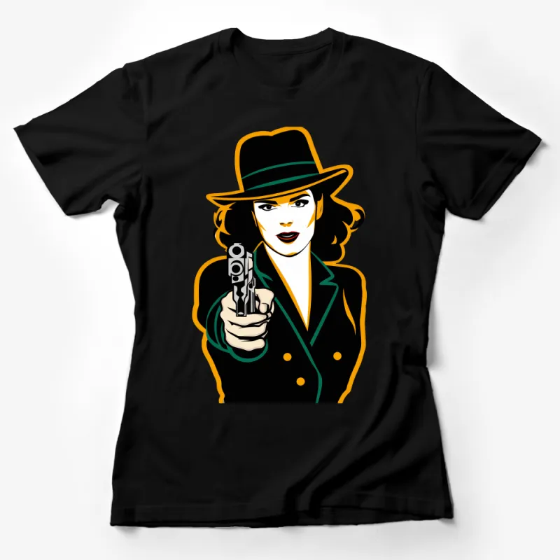 Vintage Femme Fatale T-Shirt, Classic Film Noir Inspired Tee, Retro Style Graphic Shirt, Bold Fashion Statement Top, Mystery Lover Gift Female T-Shirt