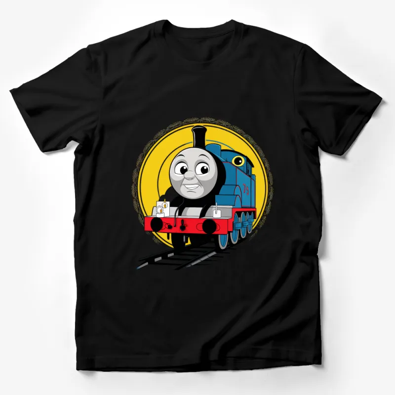 Kids Classic Cartoon Train Character T-Shirt, Colorful Graphic Tee for Boys and Girls Male T-Shirt