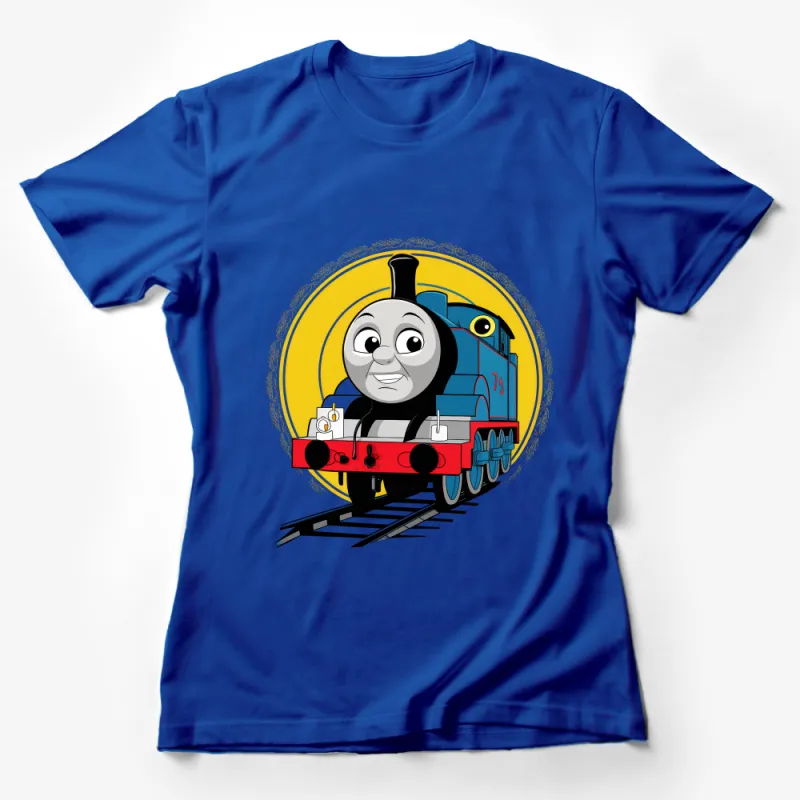 Kids Classic Cartoon Train Character T-Shirt, Colorful Graphic Tee for Boys and Girls Female T-Shirt