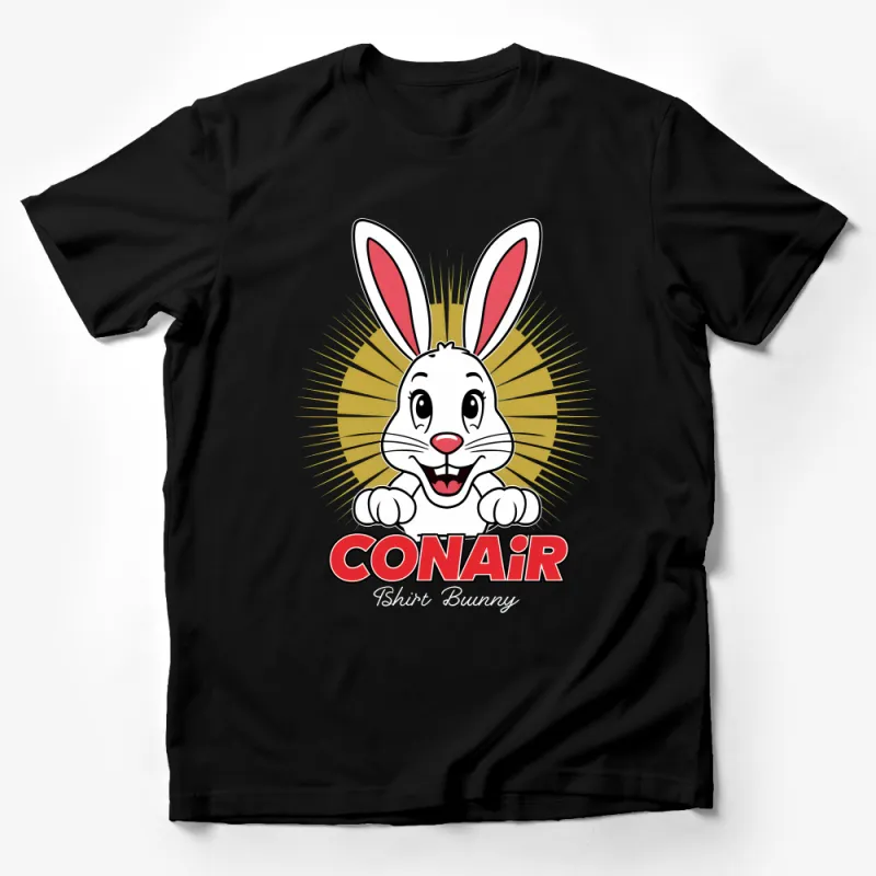 Cartoon Rabbit T-Shirt, Fun Bunny Graphic Tee, Cute Animal Unisex Shirt, Casual Summer Top, Family Friendly Apparel, Gift Idea Male T-Shirt