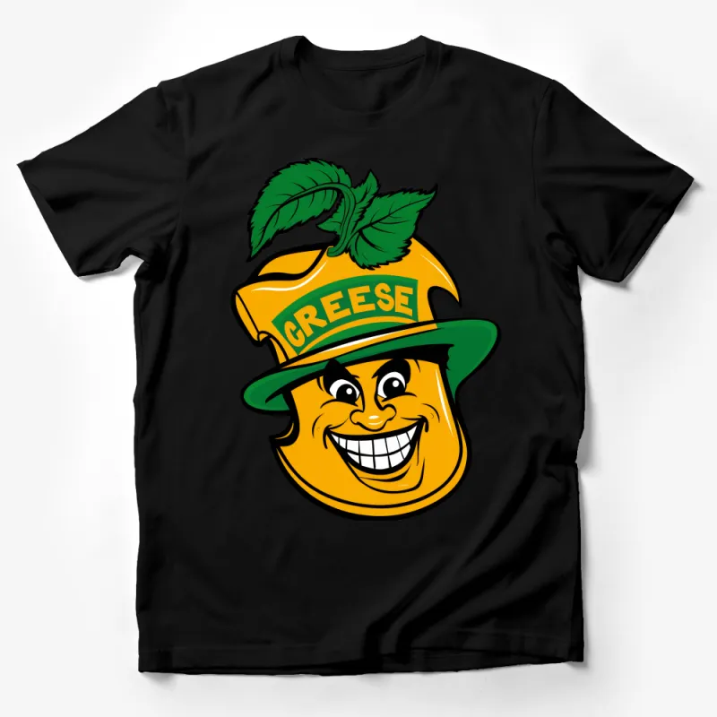 Vintage Citrus Smiley Face T-Shirt, Aesthetic Orange Lemon Fruit Tee, Summer Fresh Retro Style Shirt for Casual Wear Male T-Shirt