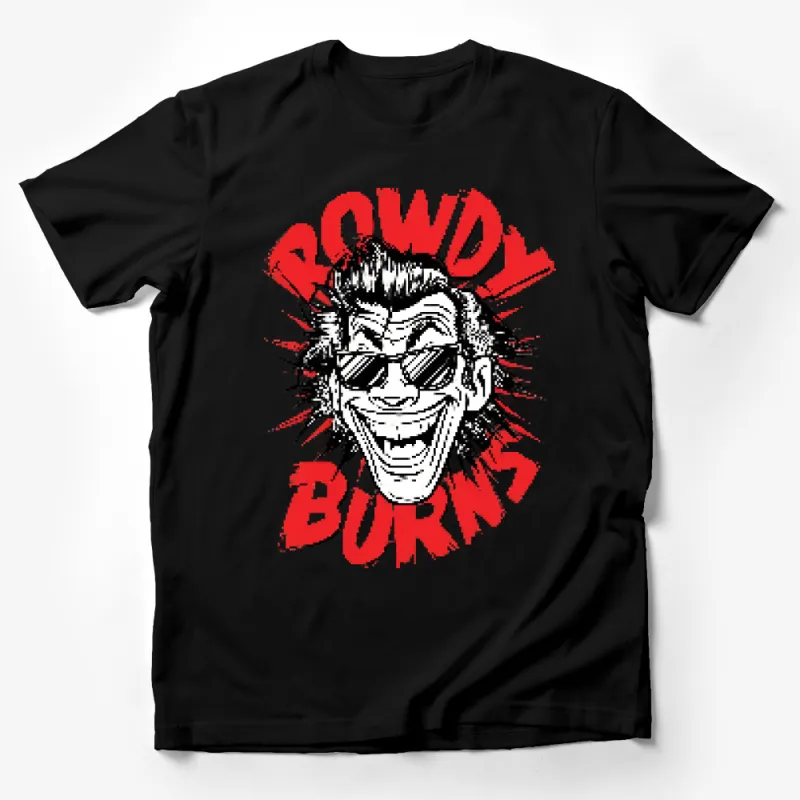 Retro Powd Burns Graphic T-Shirt, Vintage Comic Style, Casual Streetwear, Unisex Tee Male T-Shirt