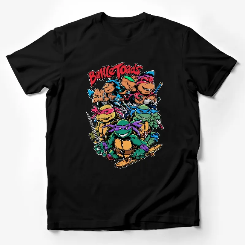 Battletoads Classic Video Game T-Shirt, Retro Gamer Graphic Tee, Colorful Vintage Gaming Shirt Male T-Shirt