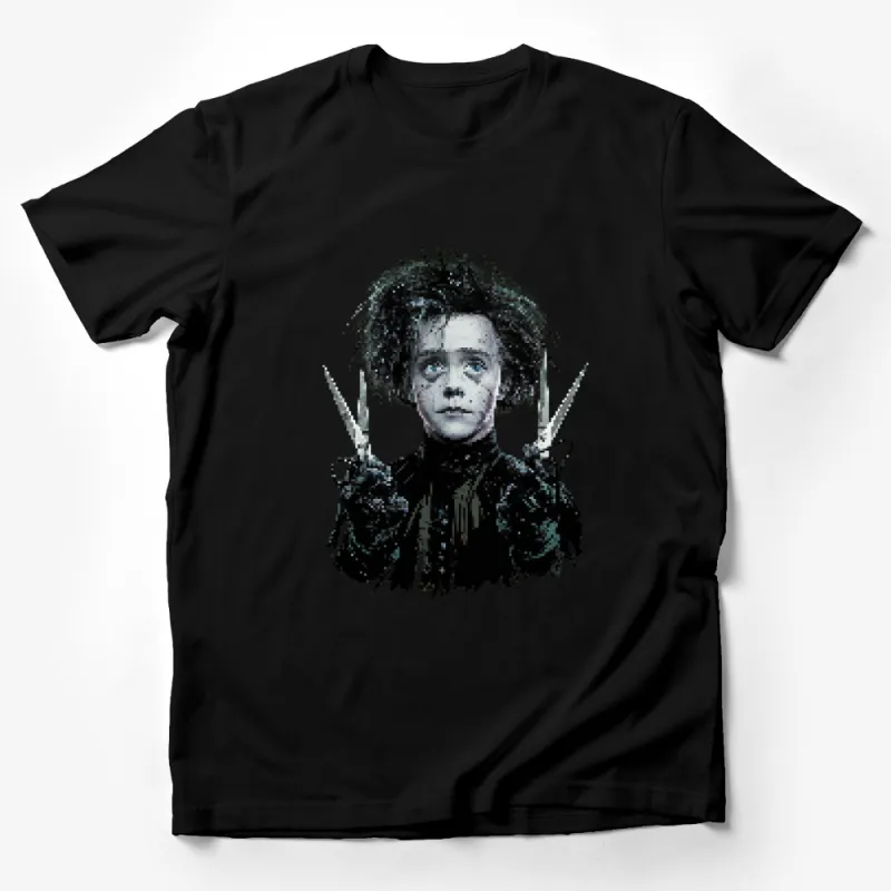 Edward Scissorhands T-Shirt, Classic Movie Graphic Tee, Goth Aesthetic, Tim Burton Inspired Shirt Male T-Shirt