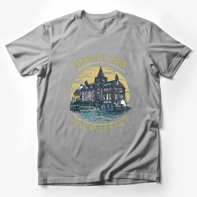 Vintage Hawes Inn Queensferry T-Shirt, Classic British Pub Graphic Tee, Travel Souvenir Shirt Male T-Shirt