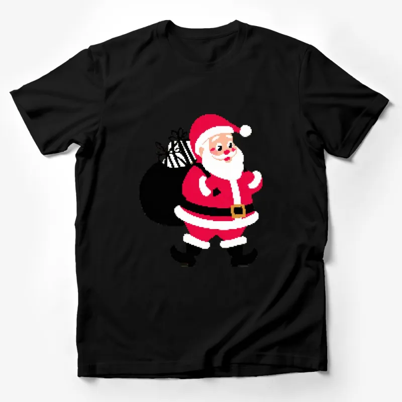 Festive Santa Claus Graphic T-Shirt, Cute Christmas Holiday Tee, Gift Idea for Family and Friends Male T-Shirt